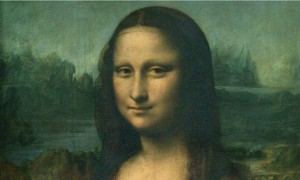 The Mona Lisa in Paris.